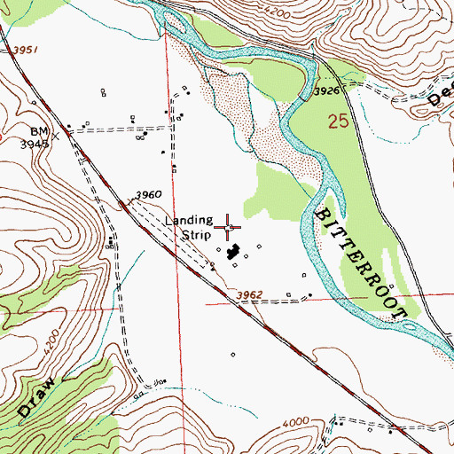 Topographic Map of Comer Sawmill, MT