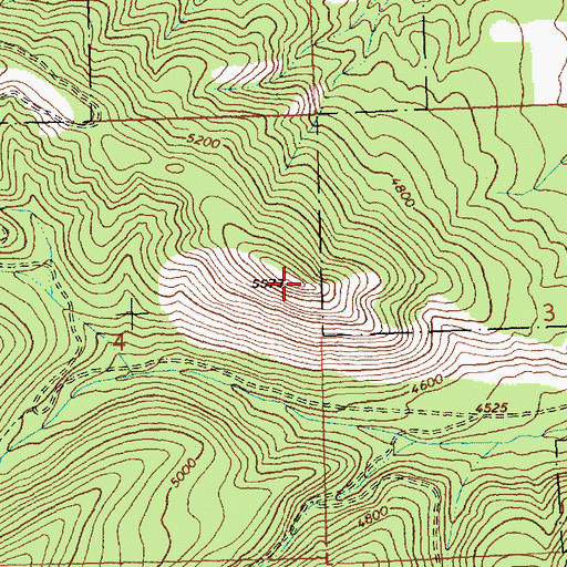 Topographic Map of Grouse Butte, MT