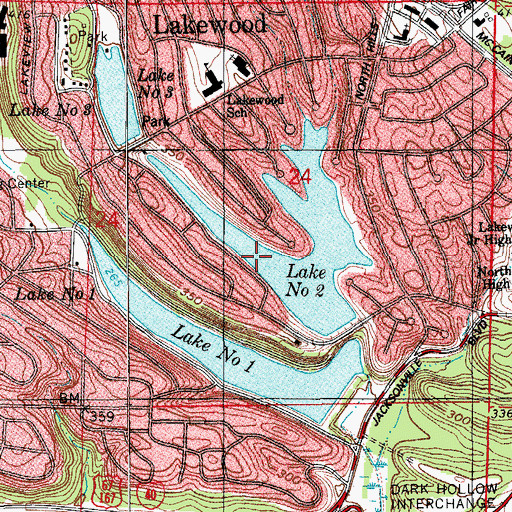 Topographic Map of Lake Number Two, AR