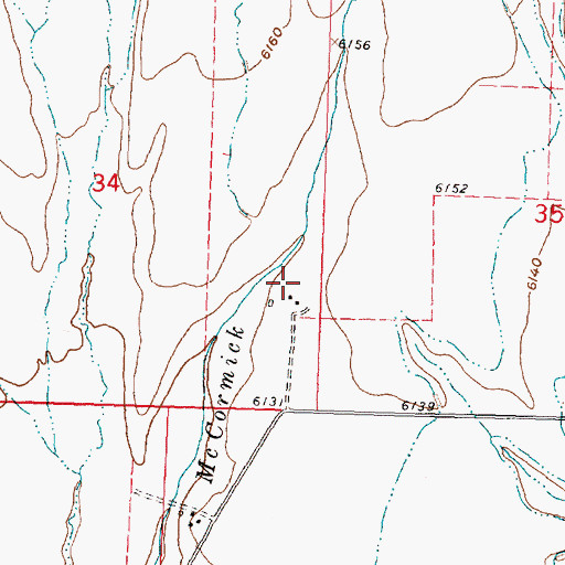 Topographic Map of L Bacon Ranch, MT