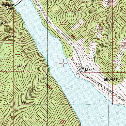 Topographic Map of Building Destruction Point of Interest, MT