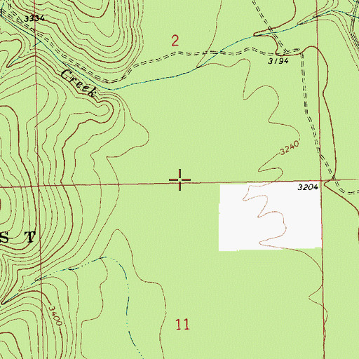 Topographic Map of Big Prairie, MT