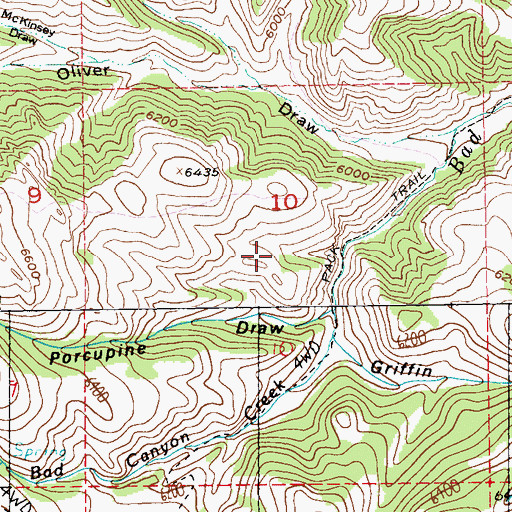 Topographic Map of Porcupine Spring, MT
