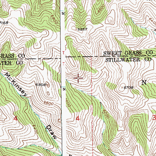 Topographic Map of McKinsey Spring, MT
