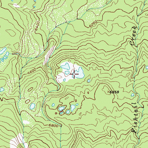 Topographic Map of Lost Lake, MT