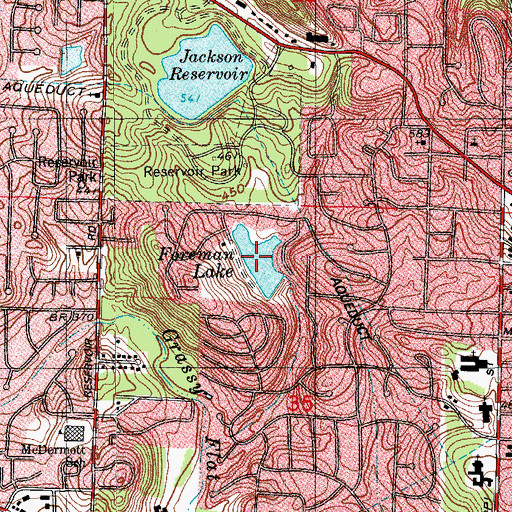 Topographic Map of Foreman Lake, AR