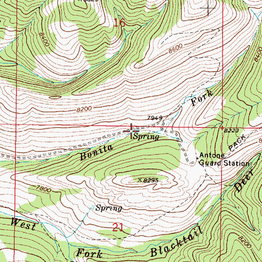 Topographic Map of Seybold Spring, MT