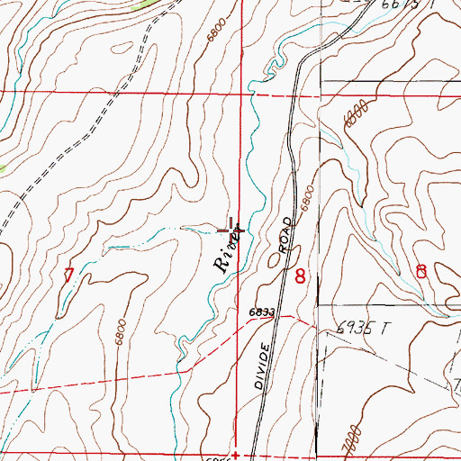 Topographic Map of Deadman Creek, MT