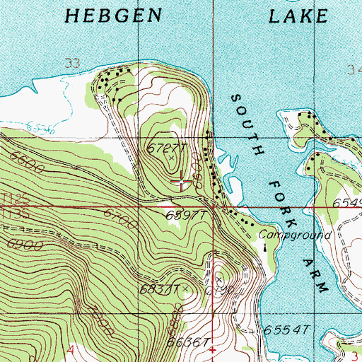 Topographic Map of Lonesome Hurst Summer Home Area, MT