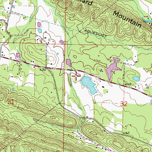 Topographic Map of Sam Gray Lake Dam, AR