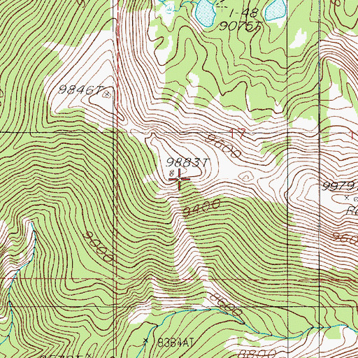 Topographic Map of Eaglehead Mountain, MT