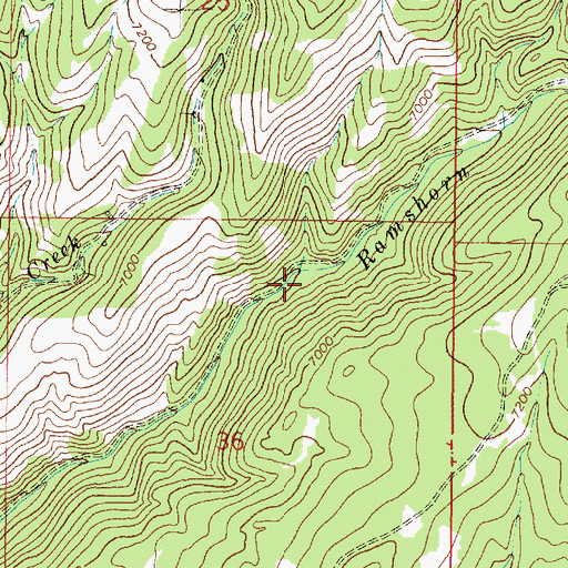 Topographic Map of Studhorse Creek, MT