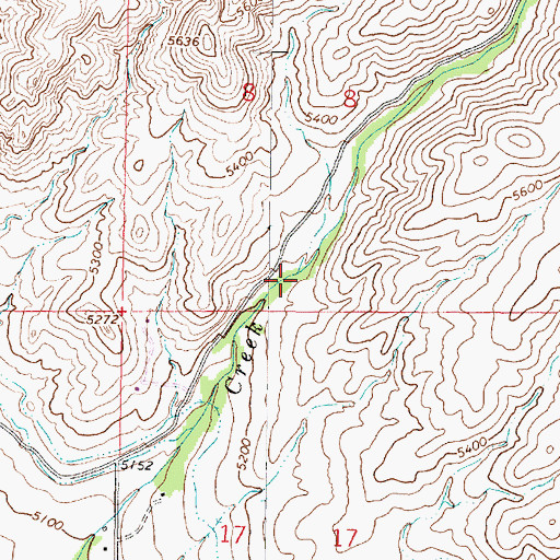 Topographic Map of Cherry Gulch, MT