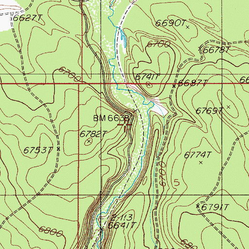 Topographic Map of Corette, MT