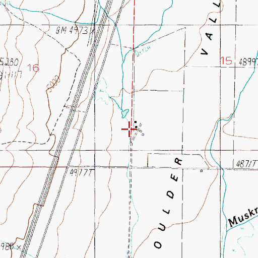 Topographic Map of Rieder, MT