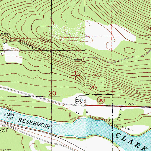 Topographic Map of Echo River School (historical), MT