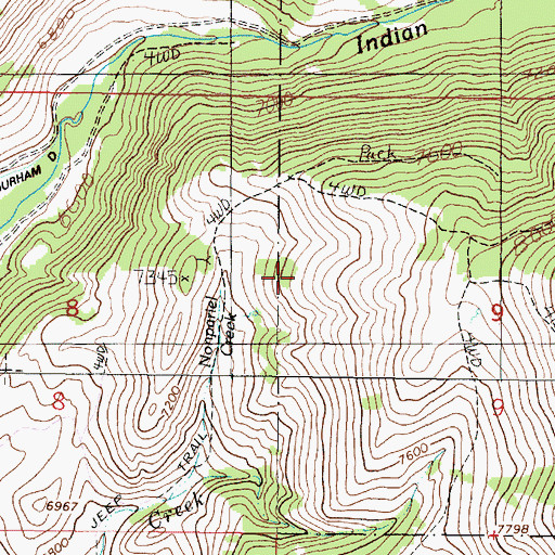 Topographic Map of Spring Park, MT