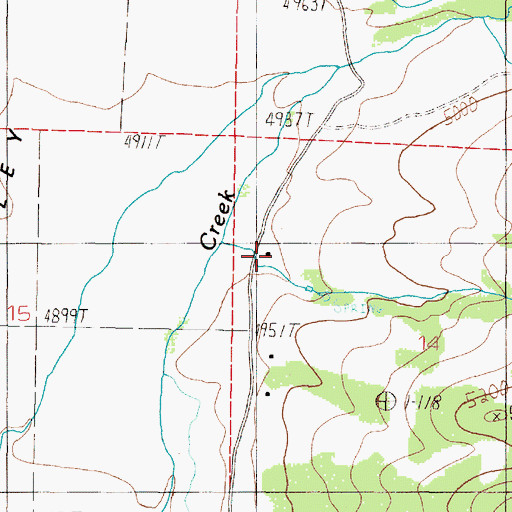 Topographic Map of Kyle, MT