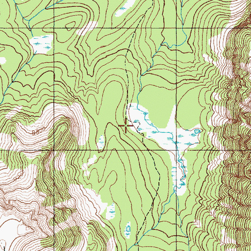 Topographic Map of Lost Cabin Lake Recreation Trail, MT