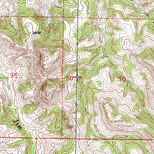 Topographic Map of Poker Jim Research Natural Area, MT