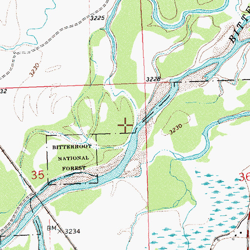 Topographic Map of Poker Joe Sportsman Access, MT