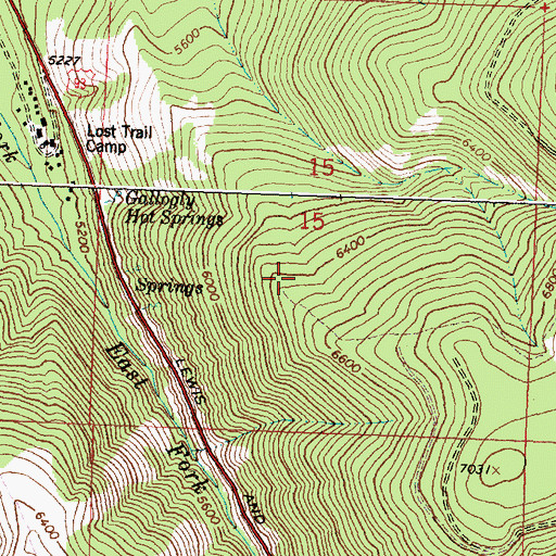 Topographic Map of Big Hole National Recreation Trail, MT