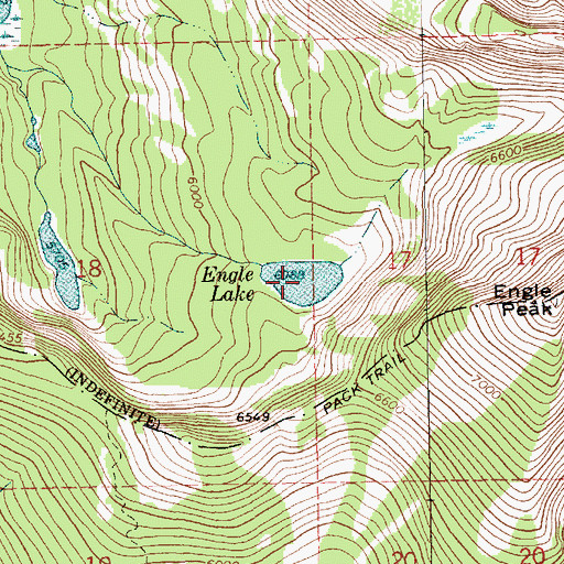 Topographic Map of Engle Lake, MT