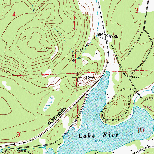 Topographic Map of Swanberg Mountain, MT