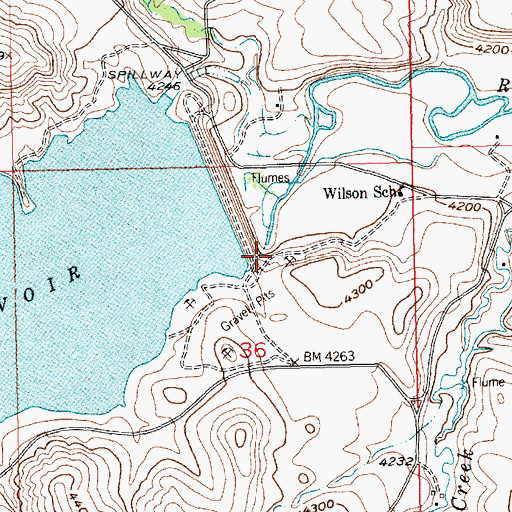 Topographic Map of Cooney Dam, MT