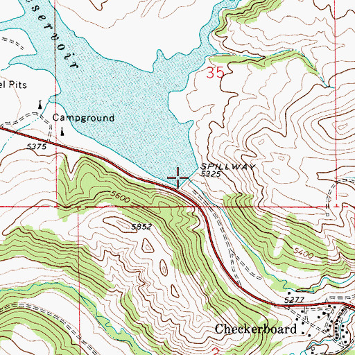 Topographic Map of Bair Dam, MT