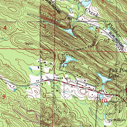 Topographic Map of Green Lake, AR