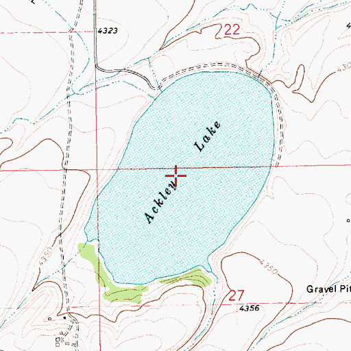 Topographic Map of Ackley Lake, MT