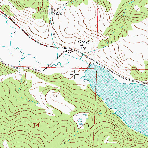 Topographic Map of Nevada Creek Dam, MT