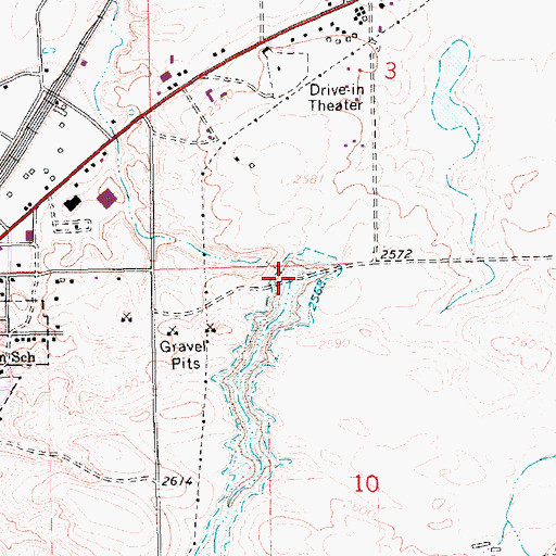 Topographic Map of Bullhook Lower Diversion Dam, MT