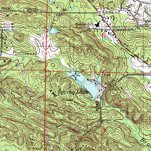 Topographic Map of Spring Lake, AR