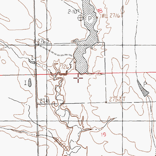 Topographic Map of BR-12 Dam, MT