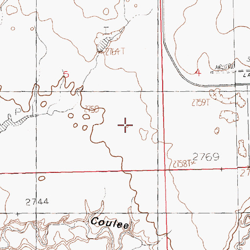 Topographic Map of Stephens Dam, MT
