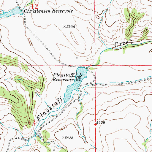 Topographic Map of Holliday Dam, MT