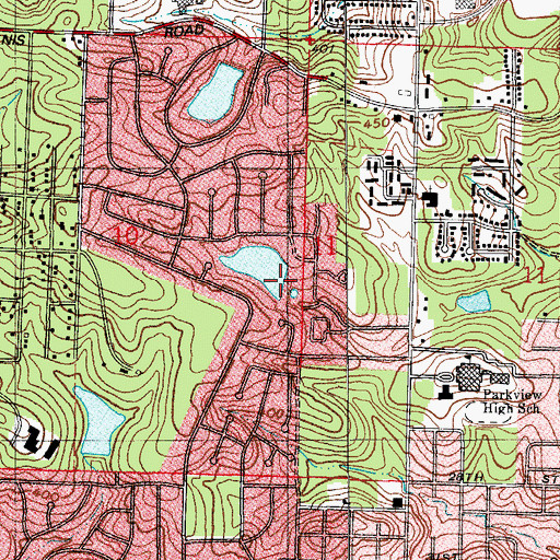 Topographic Map of Second Edition Twin Lakes Dam, AR