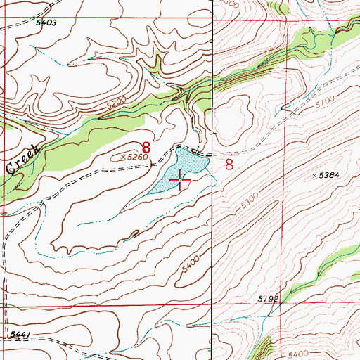 Topographic Map of Roger Rader Dam, MT
