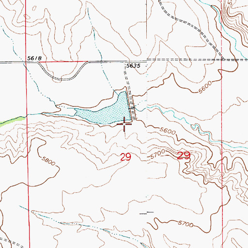 Topographic Map of L Schendell Dam, MT