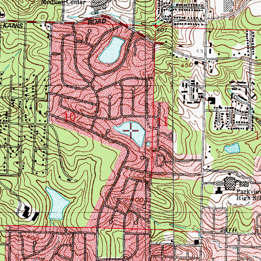 Topographic Map of Second Edition Lake, AR