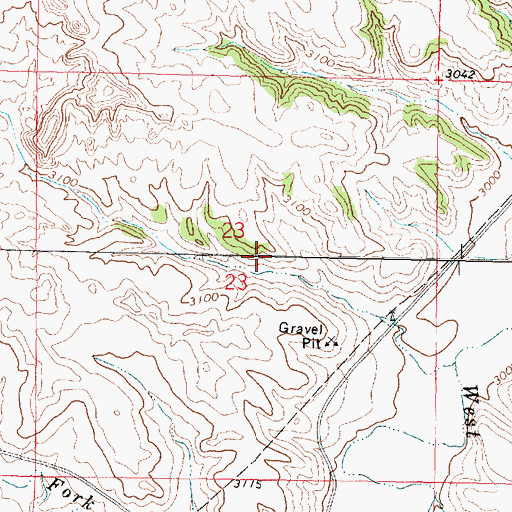 Topographic Map of Wildhorse Pasture Dam, MT