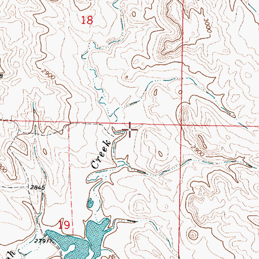 Topographic Map of Rough Creek Dam, MT
