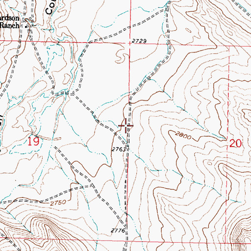 Topographic Map of Richardson Dam, MT