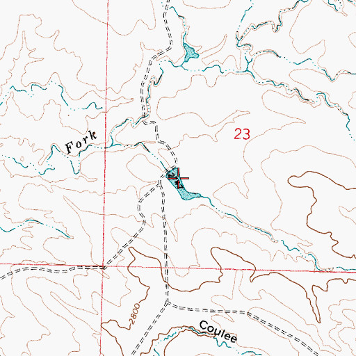Topographic Map of Vananda Dam, MT