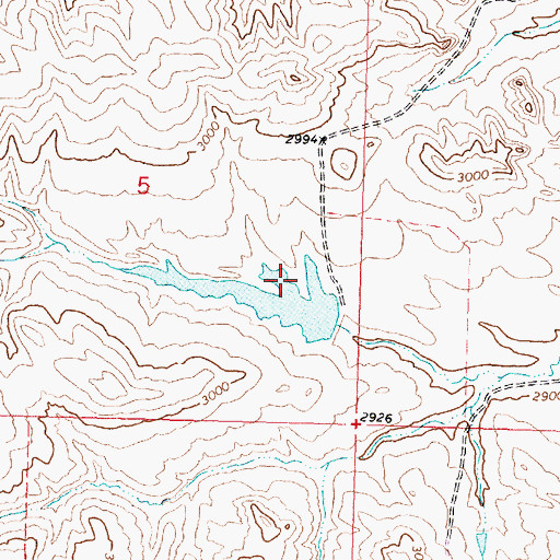 Topographic Map of Watt Number 2 Dam, MT