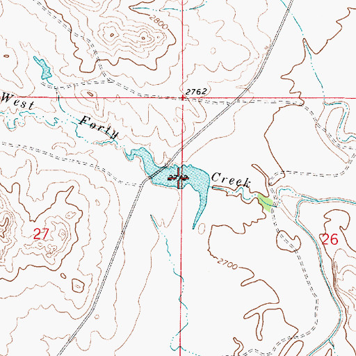 Topographic Map of Todd Number 1 Dam, MT