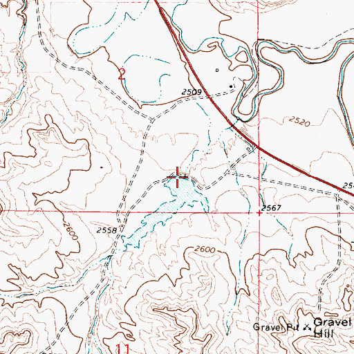Topographic Map of Rodgers Dam, MT