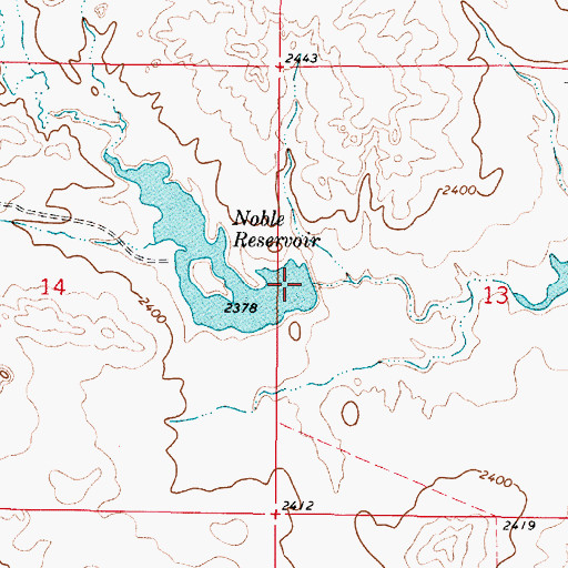Topographic Map of Noble Dam, MT